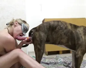 Russian mom fucks with a dog in Arthur's apartment. Teamrussia porn